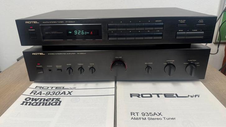 Rotel RA-930AX Stereo Amplifier + RT-935AX Stereo Tuner set, Audio, Tv en Foto, Stereo-sets, Gebruikt, Tuner of Radio, Overige merken