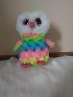 Ty Beanie Boo knuffel Owen uil 15 cm, Overige typen, Zo goed als nieuw, Ophalen