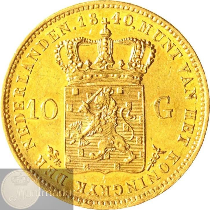 Nederland - Gouden tientje / 10 gulden 1840 Willem I, Postzegels en Munten, Munten | Nederland, Losse munt, 10 gulden, Koning Willem I