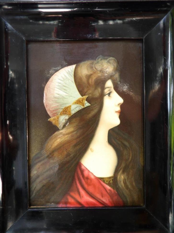 Art Nouveau Prent Vrouw Meisner & Buch, Antiek en Kunst, Kunst | Schilderijen | Klassiek, Ophalen of Verzenden