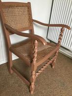 2 Stoeltjes hout, Huis en Inrichting, Stoelen, Ophalen, Riet of Rotan, Gebruikt, Twee