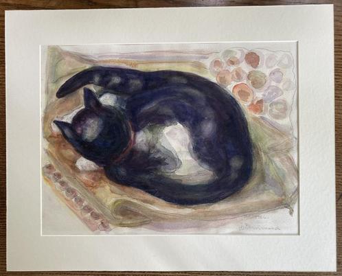 Jo Drinkwaard - Poes Michael, Antiek en Kunst, Kunst | Schilderijen | Modern, Ophalen of Verzenden