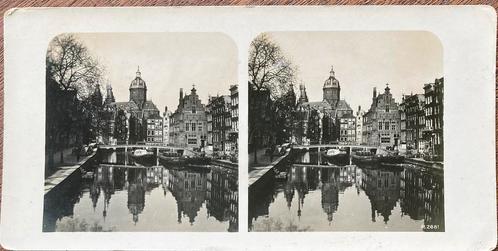 Raumbild stereofoto ACHTERBURGWAL Amsterdam 1930, Verzamelen, Foto's en Prenten, Voor 1940, Ophalen of Verzenden