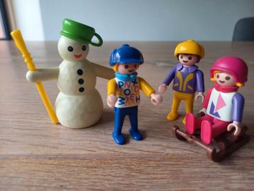 Playmobil Kinderen met sneeuwpop en slee - 3688 beschikbaar voor biedingen