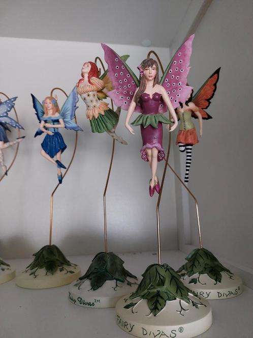 4x Amy Brown Fairy Diva elfje - Wildflower Divas, Verzamelen, Beelden en Beeldjes, Zo goed als nieuw, Fantasy, Ophalen of Verzenden