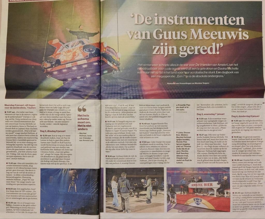 Vrienden van Amstel Live Krantenartikel, Verzamelen, Tijdschriften, Kranten en Knipsels, Knipsel(s), Nederland, 1980 tot heden