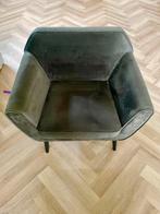 Woood Rocco fauteuil velvet groen, Huis en Inrichting, Fauteuils, Ophalen, 75 tot 100 cm, Zo goed als nieuw, 50 tot 75 cm