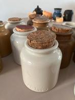 Oude Aardewerk Potten met Kurk Franse mosterdpotten, Antiek en Kunst, Ophalen of Verzenden