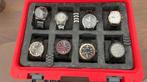 Diverse Horloges in waterdichte box, Overige merken, Polshorloge, Overige materialen, Ophalen of Verzenden