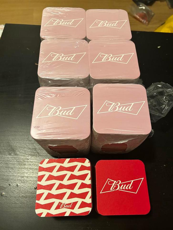 Bud beer onderzetters, Diversen, Papierwaren, Nieuw, Ophalen of Verzenden