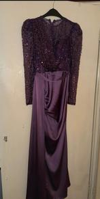 Paarse Bruiloft Jurk met Pailletten, Paars, Ophalen of Verzenden, Zo goed als nieuw, Maat 34 (XS) of kleiner