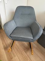 Schommelstoel grijs, zwart/hout onderstel, Antiek en Kunst, Antiek | Meubels | Stoelen en Banken, Ophalen