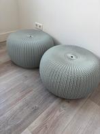 Curver kunststof poefjes lichtblauw, Huis en Inrichting, Ophalen, Kunststof, Minder dan 50 cm, Zo goed als nieuw