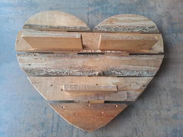 Houten wanddecoratie hart