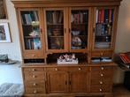 Antieke servieskast / winkelkast / vitrinekast / boekenkast, Ophalen, Gebruikt, 200 cm of meer, Eikenhout