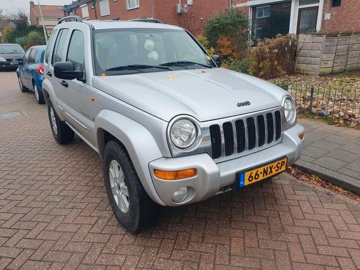 Jeep Cherokee 3.7 V6 AUT 2004 Grijs, Auto's, Jeep, Particulier, Cherokee, Benzine, G, SUV of Terreinwagen, Automaat, Origineel Nederlands