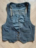 Blauw gestreepte gilet S. Denim, Ophalen of Verzenden, Gedragen, Maat 36 (S), Blauw