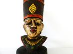 Een houtgesneden Egyptisch borstbeeld van een Farao, Antiek en Kunst, Ophalen of Verzenden