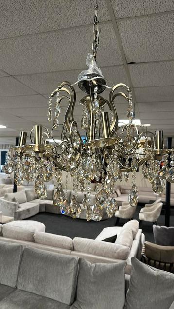 Luxe brons goud Kroonluchter hanglamp 80 cm breed beschikbaar voor biedingen