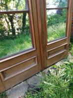 240hx137br Zware eiken deuren met spiegel, liftdeuren hotel, Antiek en Kunst, Ophalen