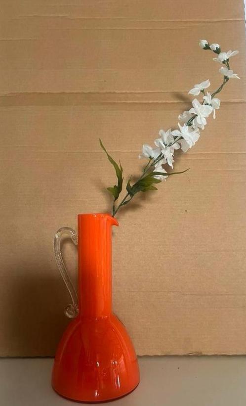 Vintage Opalino Italia vaas – handgeblazen Murano glas, Huis en Inrichting, Woonaccessoires | Vazen, Zo goed als nieuw, Minder dan 50 cm