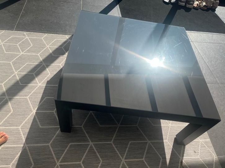 Lounge Tafel 80x80 cm - Glas en Metaal, Huis en Inrichting, Tafels | Salontafels, Zo goed als nieuw, Minder dan 50 cm, 50 tot 100 cm