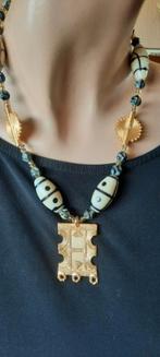 Etnische  tribal ketting, dzi kralen,Ghana Afrika., Sieraden, Tassen en Uiterlijk, Ophalen of Verzenden, Zo goed als nieuw