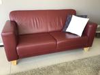 Leren 2,5 sits bank Bordeauxrood, Ophalen, Gebruikt, Overige maten, 150 tot 200 cm