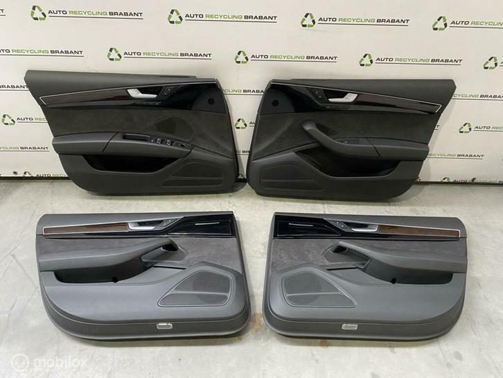 Set Deurpaneel leder/alcantara Audi A8 D4 ('10-'17), Auto-onderdelen, Interieur en Bekleding, Audi, Gebruikt, Ophalen of Verzenden