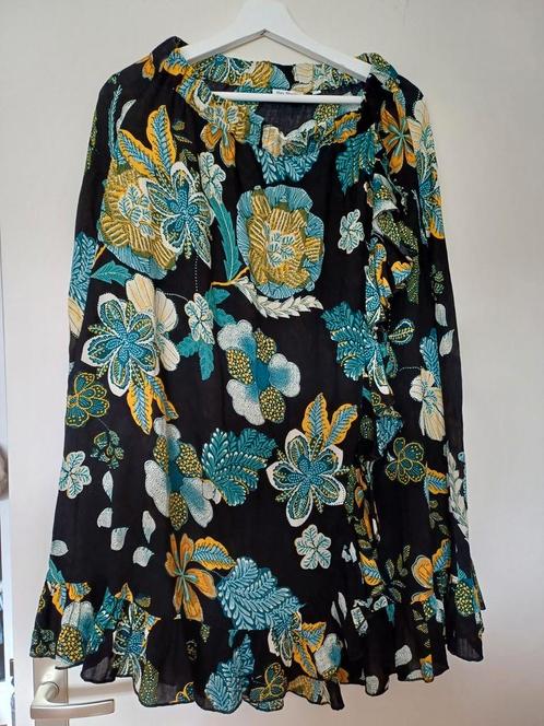 Mooie zwart gebloemde rok van So Soire maat L, zgan, Kleding | Dames, Rokken, Zo goed als nieuw, Maat 42/44 (L), Zwart, Onder de knie