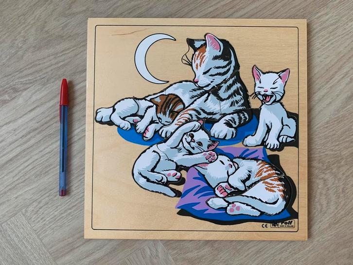 Rolf houten puzzel, Kinderen en Baby's, Speelgoed | Kinderpuzzels, Zo goed als nieuw, 10 tot 50 stukjes, Ophalen of Verzenden