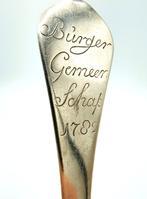 Zilveren lepel, Helweg, Burger Gemeenschap, Amsterdam, 1782, Verzenden, Zilver