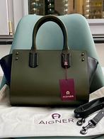Aigner Handtas - Olijfgroen / Zwart, Sieraden, Tassen en Uiterlijk, Tassen | Damestassen, Ophalen of Verzenden, Nieuw, Groen, Handtas