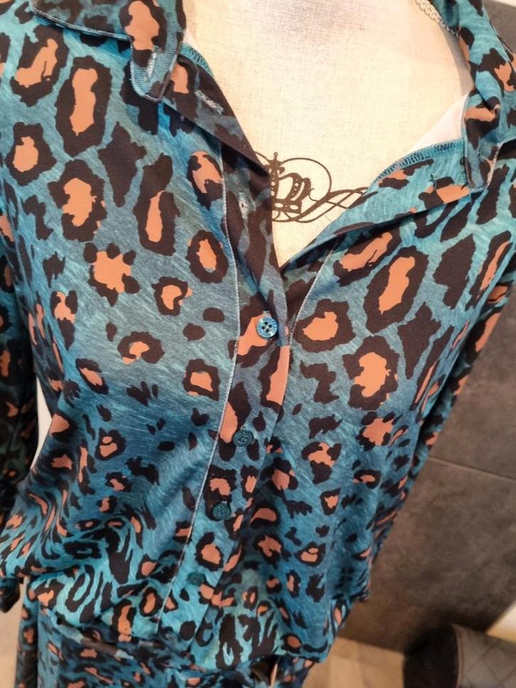 Maicazz Top - Luipaardprint - Maat M, Kleding | Dames, Blouses en Tunieken, Zo goed als nieuw, Maat 38/40 (M), Blauw, Ophalen of Verzenden