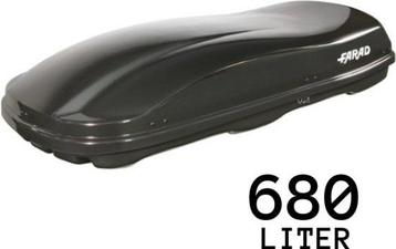 Dakkoffer 680 liter te huur, dakdragers optioneel. beschikbaar voor biedingen