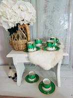 Wedgwood Emerald 22 karaat gouden kop en schotels 5x, Kop en/of schotel, Verzilverd, Ophalen of Verzenden, Zo goed als nieuw