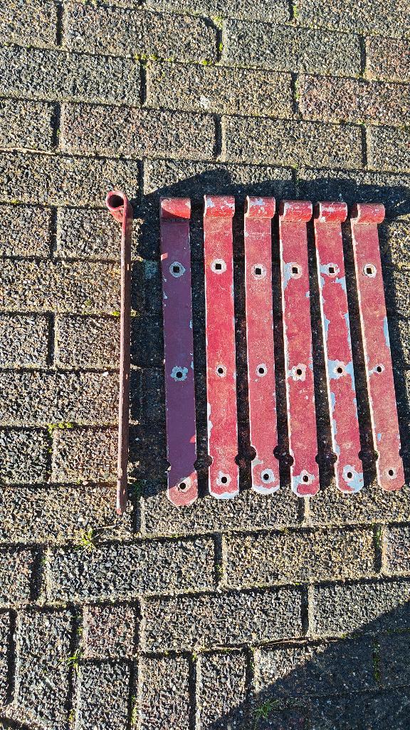 tuinhek scharnier beslag duimheng plaatduim, Doe-het-zelf en Verbouw, Hang- en Sluitwerk, Gebruikt, Scharnier, IJzer, Ophalen of Verzenden