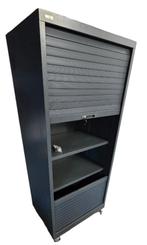 Roldeurkast stalen kast op wielen, met stopcontacten en slot, Ophalen, Gebruikt, 75 cm of meer, 50 tot 100 cm