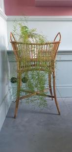 Vintage bamboe piedestal/ retro rotan plantenrek, Ophalen