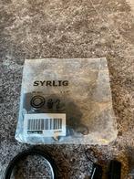 IKEA SYRLIG Gordijnringen met clips, Minder dan 50 cm, Zwart, Nieuw, Ophalen of Verzenden