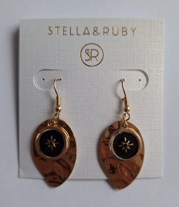 Stella & Ruby druppel hang oorbellen, Sieraden, Tassen en Uiterlijk, Oorbellen, Nieuw, Hangers, Overige materialen, Goud, Ophalen of Verzenden