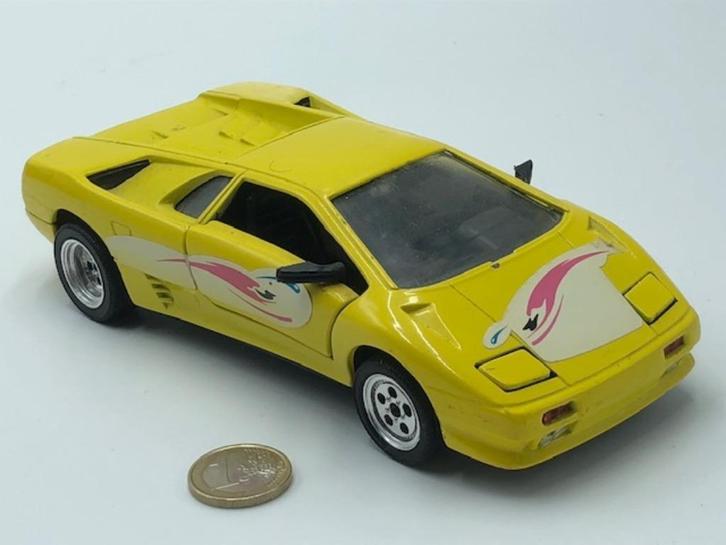 Lamborghini Diablo Geel., Hobby en Vrije tijd, Modelauto's | 1:24, Gebruikt, Auto, Overige merken, Ophalen of Verzenden