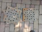 ANTIEK METALEN FABRIEKS TEGELS  5 STUKS van 26,5  X  26,5 CM, Ophalen of Verzenden