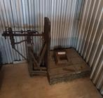 Antieke houten bascule weegschaal, Ophalen
