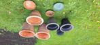 Plastic bloempotten, Tuin en Terras, Bloempotten, Kunststof, Gebruikt, Tuin, Rond