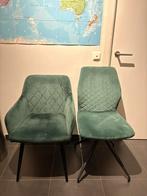 Eetkamerstoelen groen, Huis en Inrichting, Stoelen, Ophalen, Zo goed als nieuw, Overige kleuren, Twee