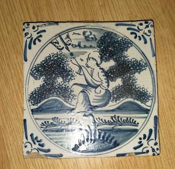 Bijbelse tegel uit de 18e eeuw. beschikbaar voor biedingen