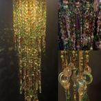 Unieke lamp groen bruin goud, plafondlamp custom made VdlM, Huis en Inrichting, Lampen | Hanglampen, Ophalen, Nieuw, Hotel Chique kroonluchter Hollywood Regency eettafellamp Ibiza