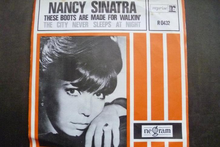nanacy sinatra- these boots are made for walkin( jaren 60 )., Cd's en Dvd's, Vinyl Singles, Zo goed als nieuw, Single, Overige genres