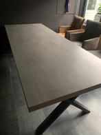 Eetkamer tafel betonlook . 220 bij 90 mooie tafel, 200 cm of meer, Zo goed als nieuw, Rechthoekig, 50 tot 100 cm